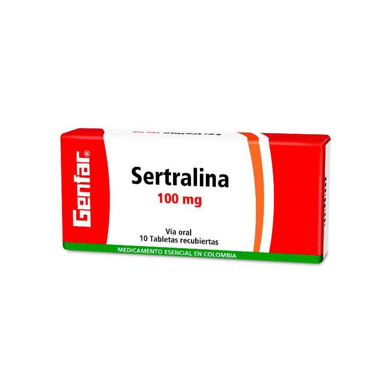 SERTRALINA 100 MG 10 TABLETAS GF SERTRALINA