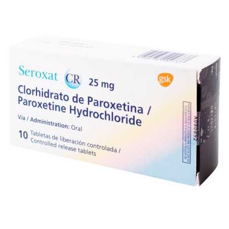 SEROXAT CR 25 MG 10 TABLETAS (DA) PAROXETINA