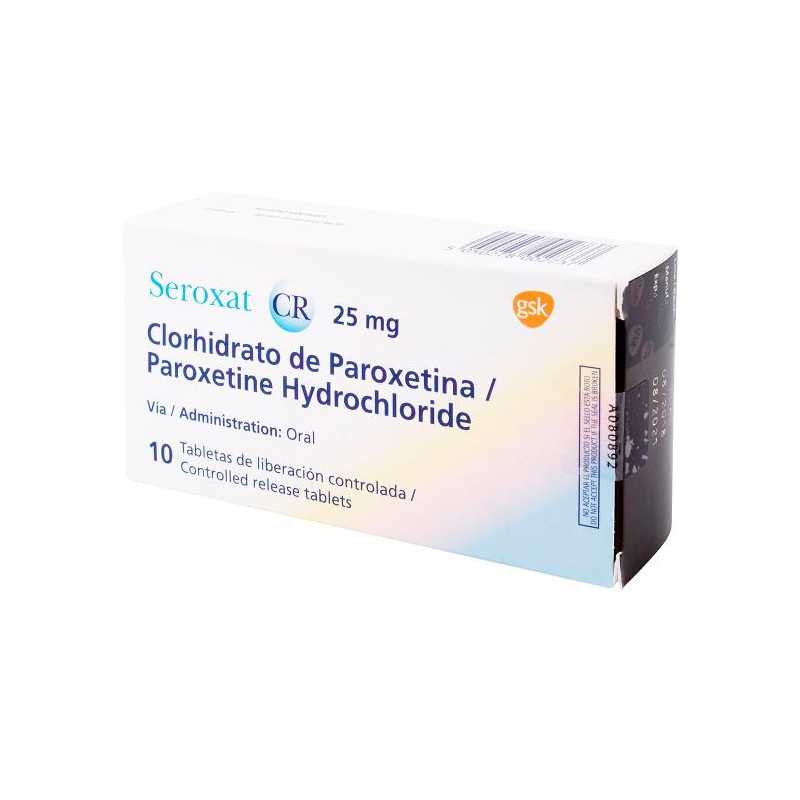 SEROXAT CR 25 MG 10 TABLETAS (DA) PAROXETINA