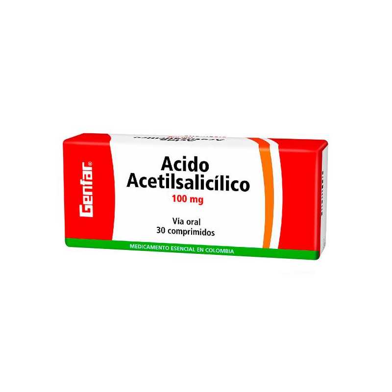 ACIDO ACETILSALICILICO 100 MG 30 TBS W ACETILSALICILICO ACIDO