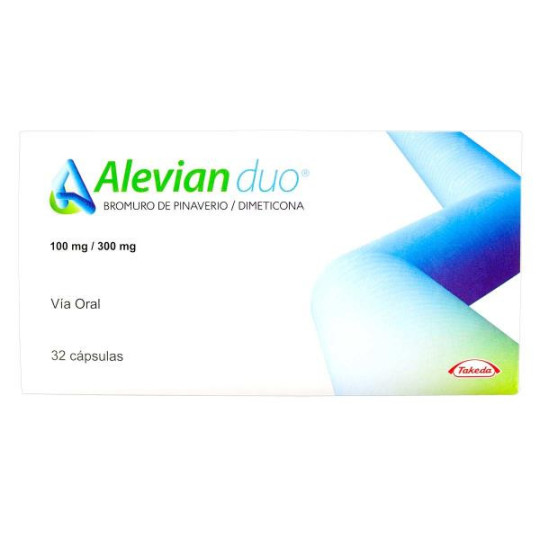 ALEVIAN DUO 100 MG/300 MG 32 CAP.(A)(DA) SIMETICONA-BROMURO DE PINAVERIO