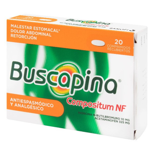 BUSCAPINA NF COMPOSITUM 325/10 MG 20 TBS HIOSCINA BUTIL BROMURO-PARACETAMOL BUSCAPINA NF COMPOSITUM 325/10 MG 20 TBS HIOSCINA BUTIL BROMURO-PARACETAMOL