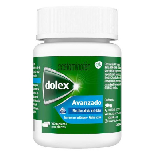 DOLEX AVANZADO 500 MG 100 TAB REC 