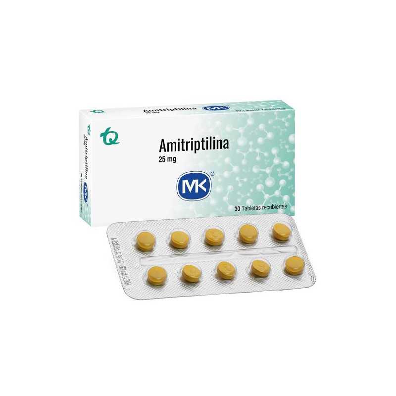 AMITRIPTILINA 25 MG 30 TABLETAS MK AMITRIPTILINA