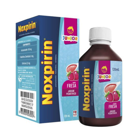 NOXPIRIN JUNIOR F JBE 120 ML ACETAMINOFEN-FENILEFRINA-CETIRIZINA