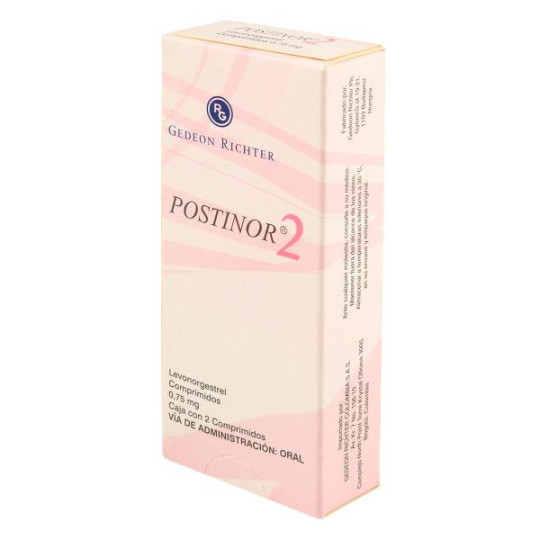 POSTINOR 2 TABLETAS (PUMC) LEVONORGESTREL
