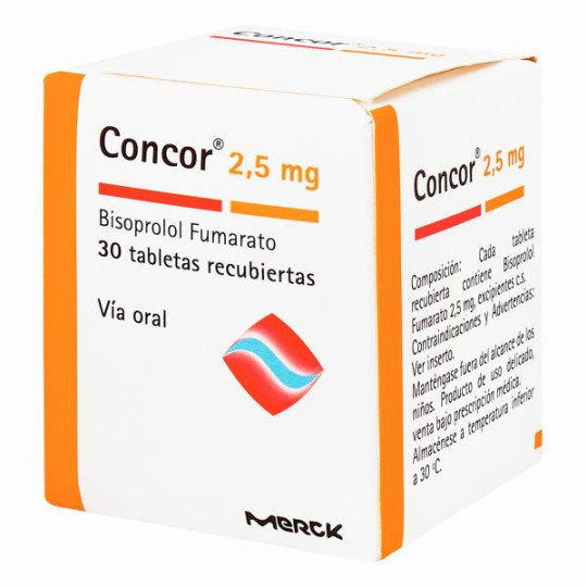 CONCOR 2.5 MG 30 TABLETAS (DA) BISOPROL FUMARATO