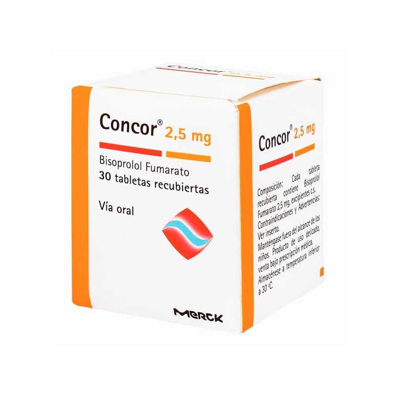 CONCOR 2.5 MG 30 TABLETAS (DA) BISOPROL FUMARATO