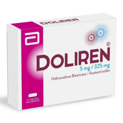 DOLIREN 5MG/325MG 10 TBS HIDROCODONA BITARTARO-ACETANINOFEN