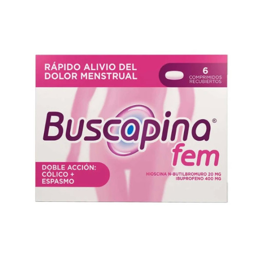 BUSCAPINA FEM 6 TABLETAS HIOSCINA