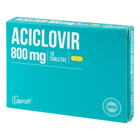 ACICLOVIR 800 MG 10 TABLETAS LP ACICLOVIR 