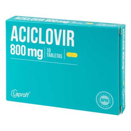 ACICLOVIR 800 MG 10 TABLETAS LP ACICLOVIR 