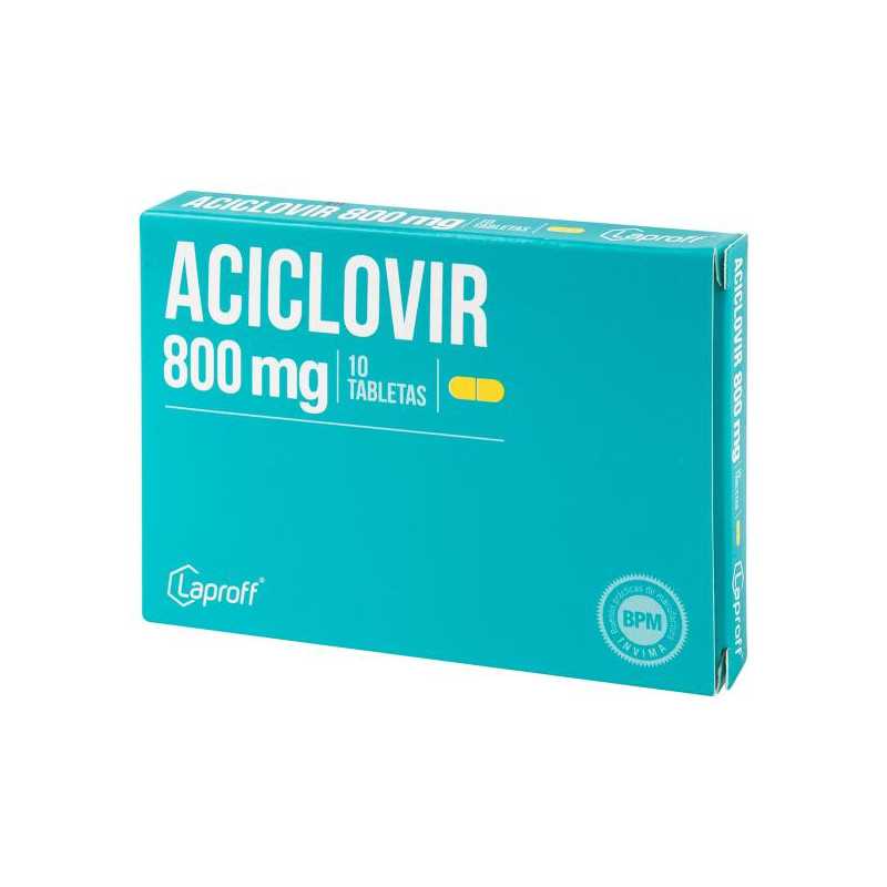 ACICLOVIR 800 MG 10 TABLETAS LP ACICLOVIR 