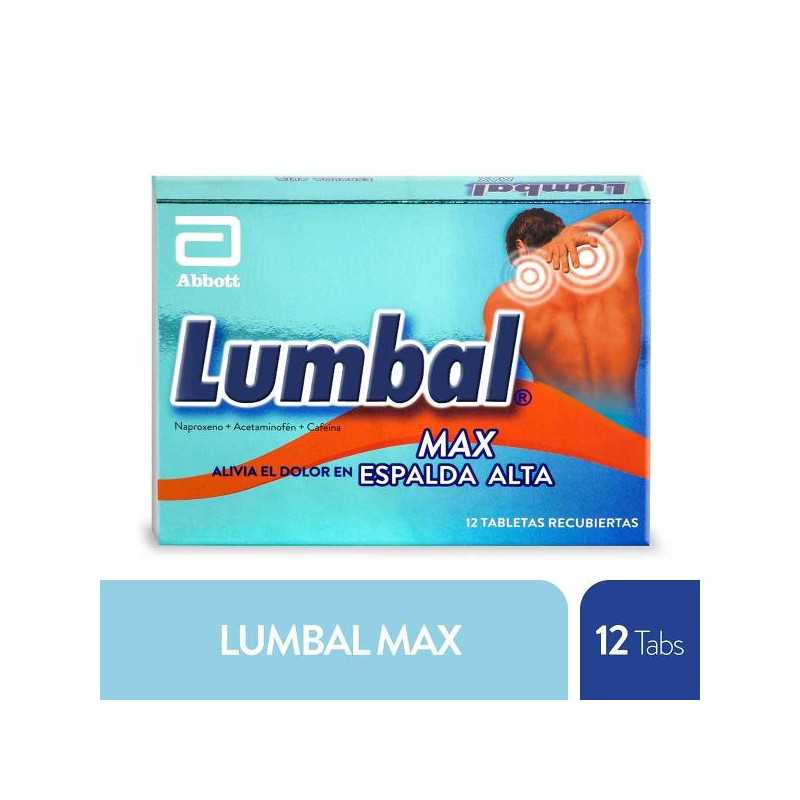 LUMBAL MAX 12 TAB ACETAMINOFEN NAPROXENO SODICO CAFEINA