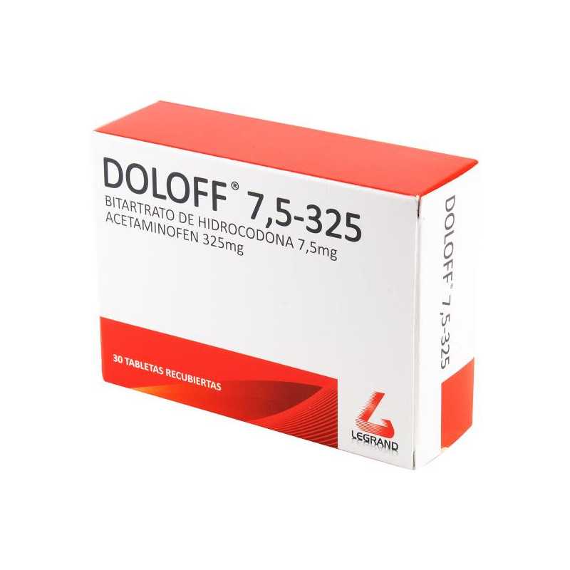 DOLOFF 7.5-325 30 TABLETAS (A) HIDROCODONA BITARTARO-ACETANINOFEN