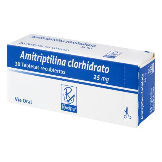 AMITRIPTILINA 25 MG 30 TABLETAS RC AMITRIPTILINA AMITRIPTILINA 25 MG 30 TABLETAS RC AMITRIPTILINA