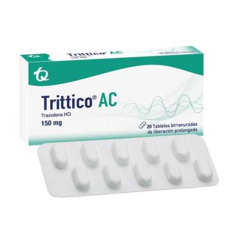 TRITTICO AC 150 MG 20 TABLETAS (DA)(A) TRAZODONA
