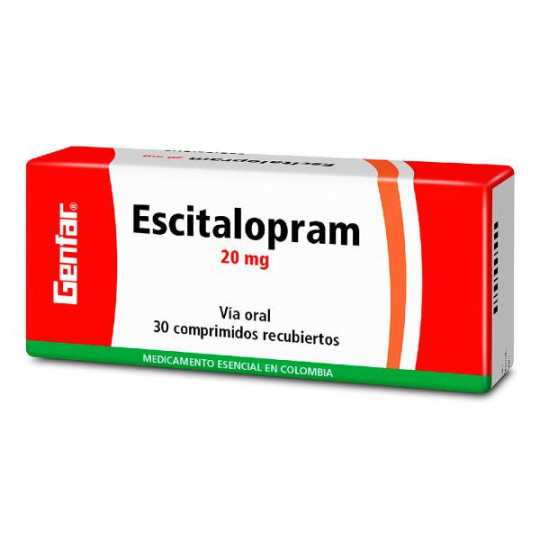 ESCITALOPRAM 20 MG 30 COMPRIMIDOS GF ESCITALOPRAM