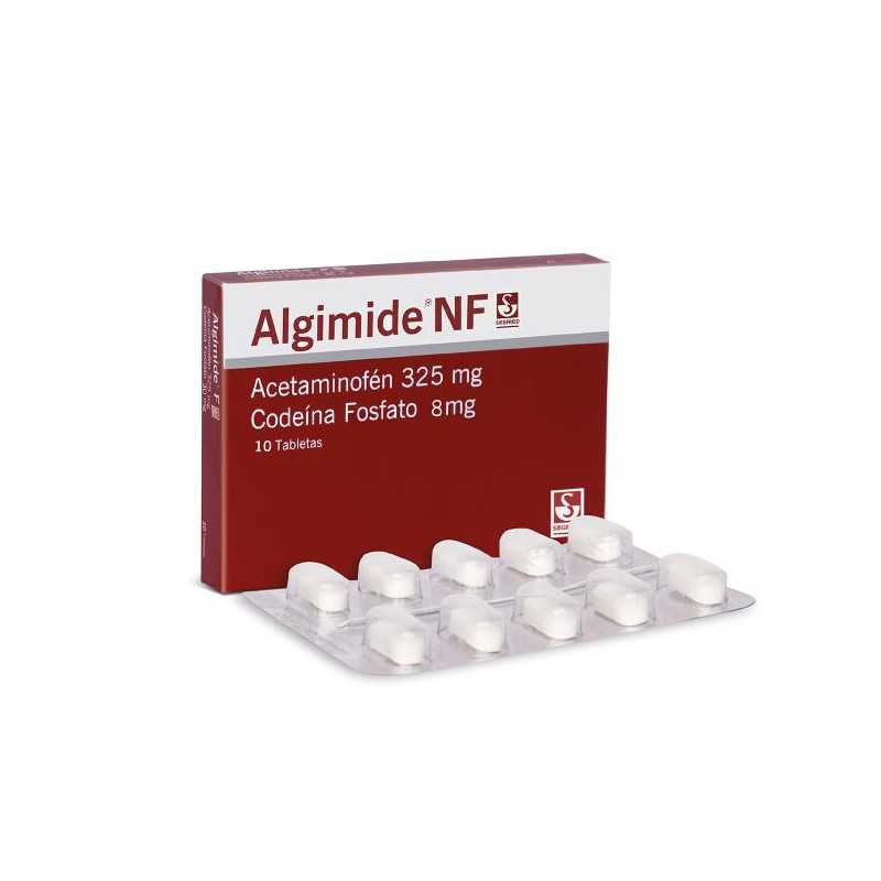 ALGIMIDE NF 325/8 MG 10 TABLETAS ACETAMINOFEN CODEINA