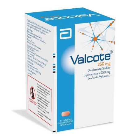 VALCOTE 250 MG 30 TABLETAS DIVALPROATO SODICO