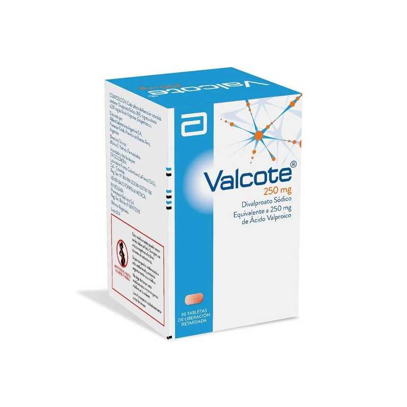 VALCOTE 250 MG 30 TABLETAS DIVALPROATO SODICO