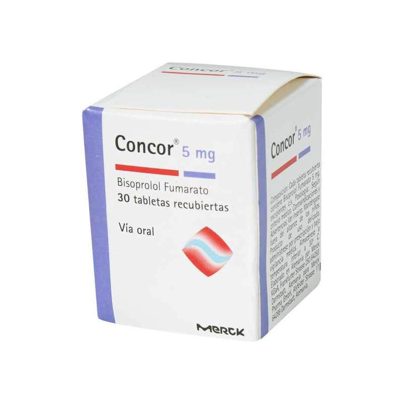 CONCOR 5 MG 30 TABLETAS (DA)(A) BISOPROL FUMARATO