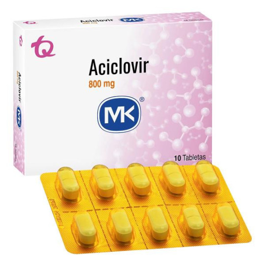ACICLOVIR 800 MG 10 TABLETAS MK ACICLOVIR