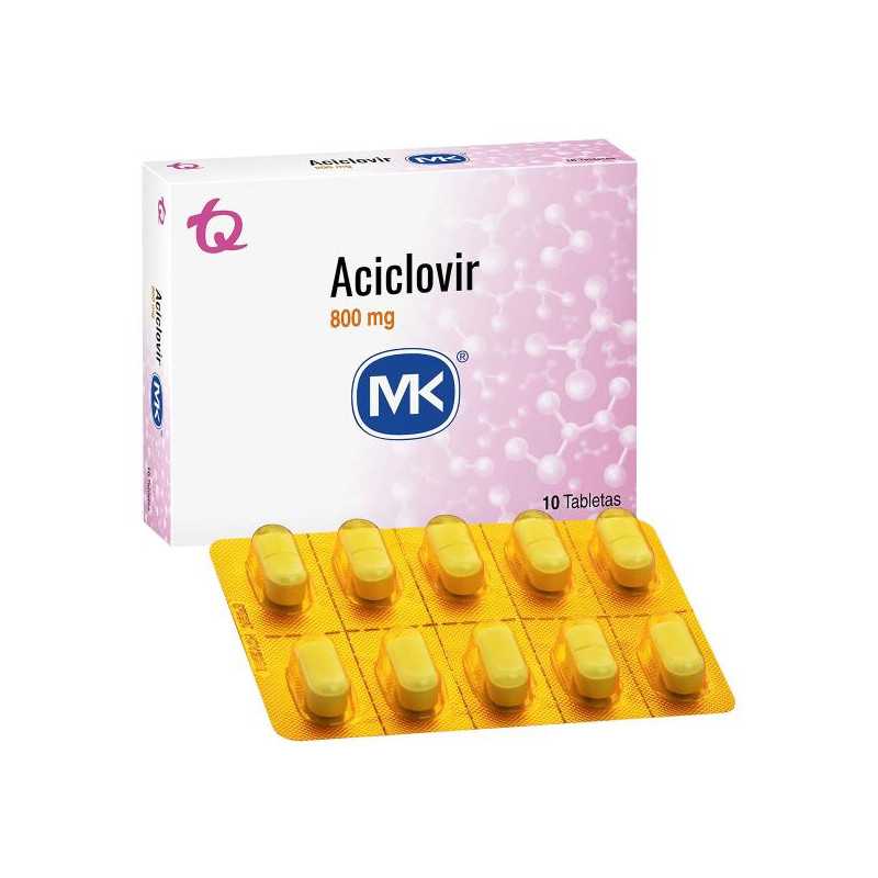 ACICLOVIR 800 MG 10 TABLETAS MK ACICLOVIR