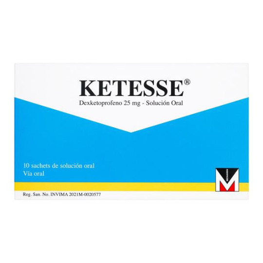 KETESSE 25 MG SOLU.ORAL 10 SAC 10 ML DEXKETOPROFENO