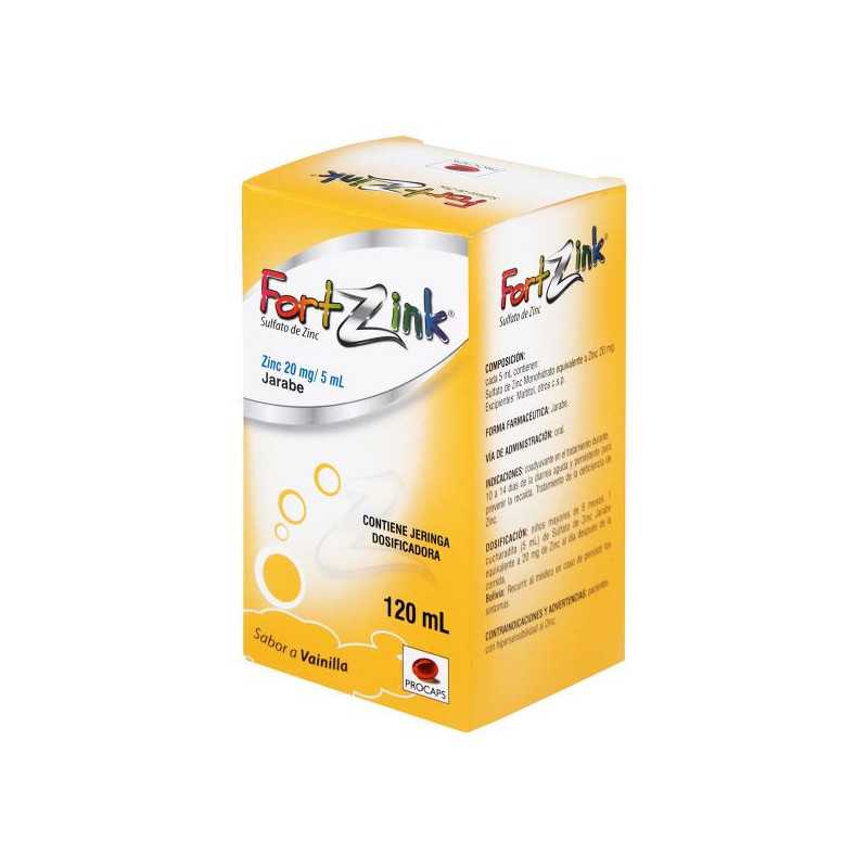 FORTZINK JARABE 20 MG/5 ML 120 ML (SULFATO DE ZINC)