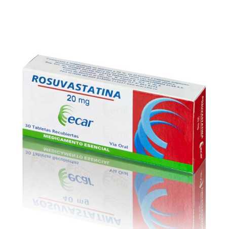 ROSUVASTATINA 20MG 30 TBS ECAR (A) ROSUVASTATINA