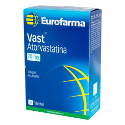 VAST 20 MG 30 TABLETAS ATORVASTATINA