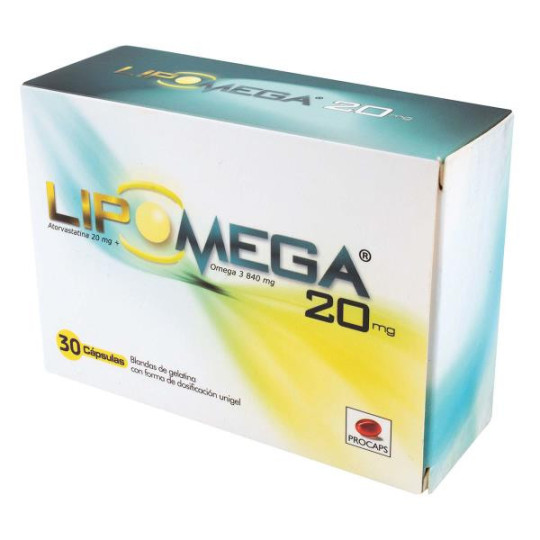 LIPOMEGA 20 MG 30 CAPSULAS (A)(DA) ATORVASTATINA