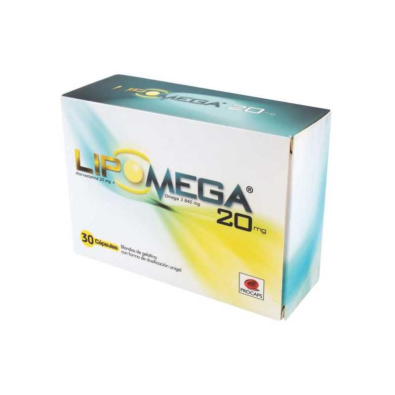LIPOMEGA 20 MG 30 CAPSULAS (A)(DA) ATORVASTATINA