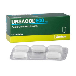 URSACOL 600 MG 15 TABLETAS (A) URSODESOXICOLICO