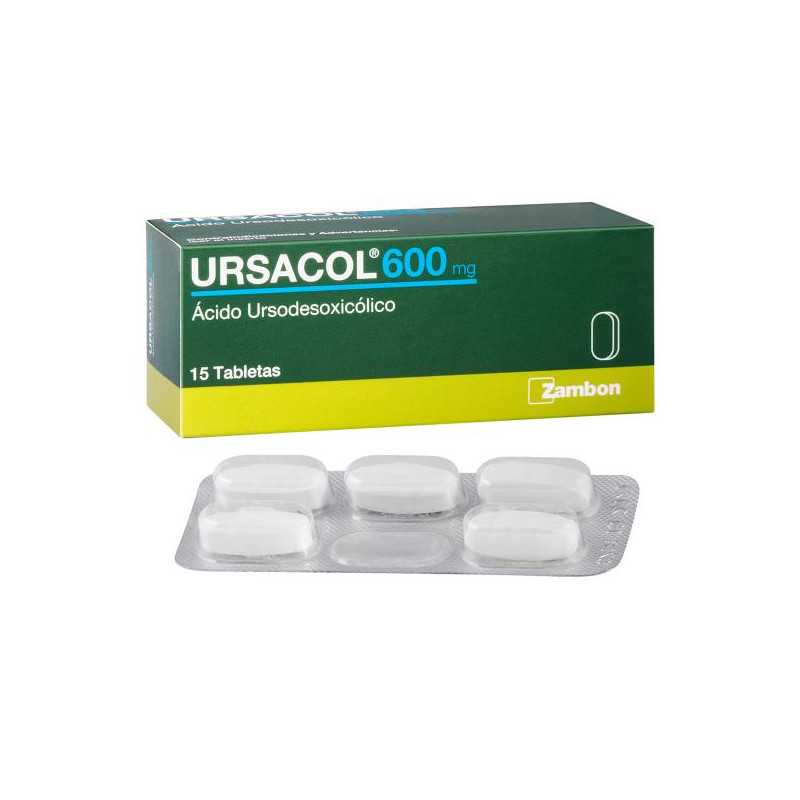 URSACOL 600 MG 15 TABLETAS (A) URSODESOXICOLICO URSACOL 600 MG 15 TABLETAS (A) URSODESOXICOLICO