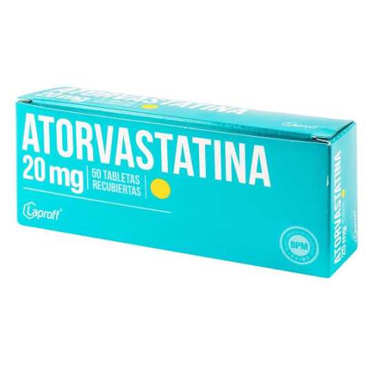 ATORVASTATINA 20 MG 50 TABLETAS LP ATORVASTATINA ATORVASTATINA 20 MG 50 TABLETAS LP ATORVASTATINA