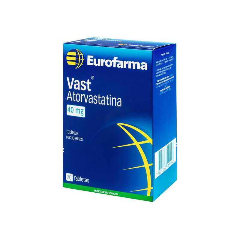 VAST 40 MG 30TABLETAS ATORVASTATINA VAST 40 MG 30TABLETAS ATORVASTATINA