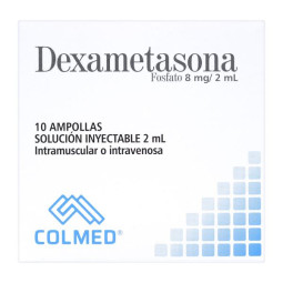 DEXAMETASONA 8 MG 2 ML 10 AMPOLLAS PC 