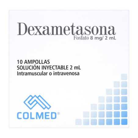 DEXAMETASONA 8 MG 2 ML 10 AMPOLLAS PC 