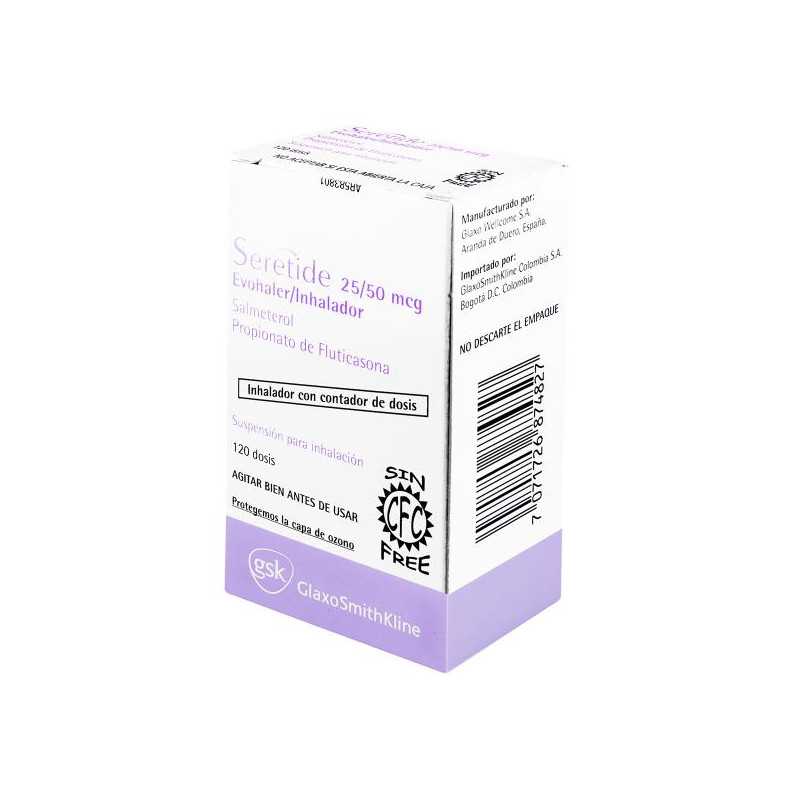 SERETIDE 25/50MCG 120 DOSIS EVOH (A)(DA) FLUTICASONA-SALMETEROL
