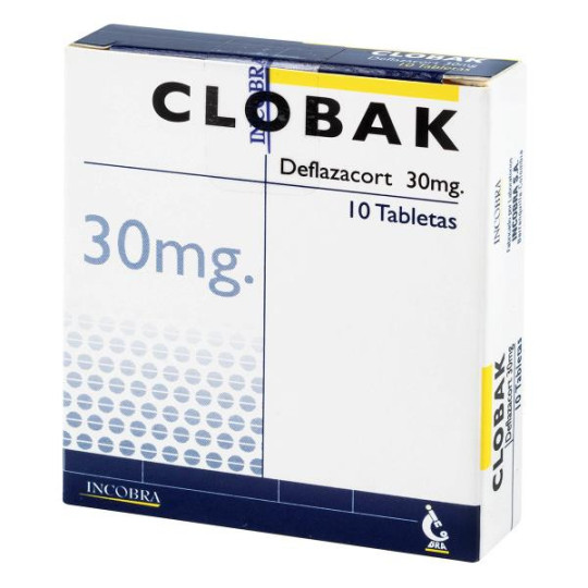CLOBAK 30 MG 10 TABLETAS (A) DEFLAZACORT CLOBAK 30 MG 10 TABLETAS (A) DEFLAZACORT
