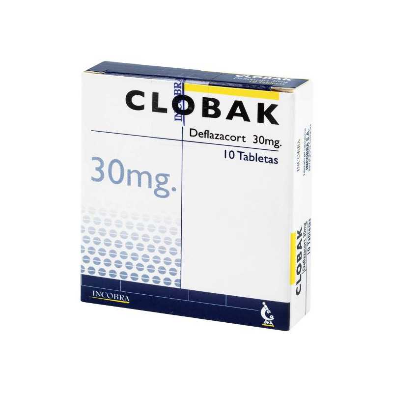 CLOBAK 30 MG 10 TABLETAS (A) DEFLAZACORT CLOBAK 30 MG 10 TABLETAS (A) DEFLAZACORT