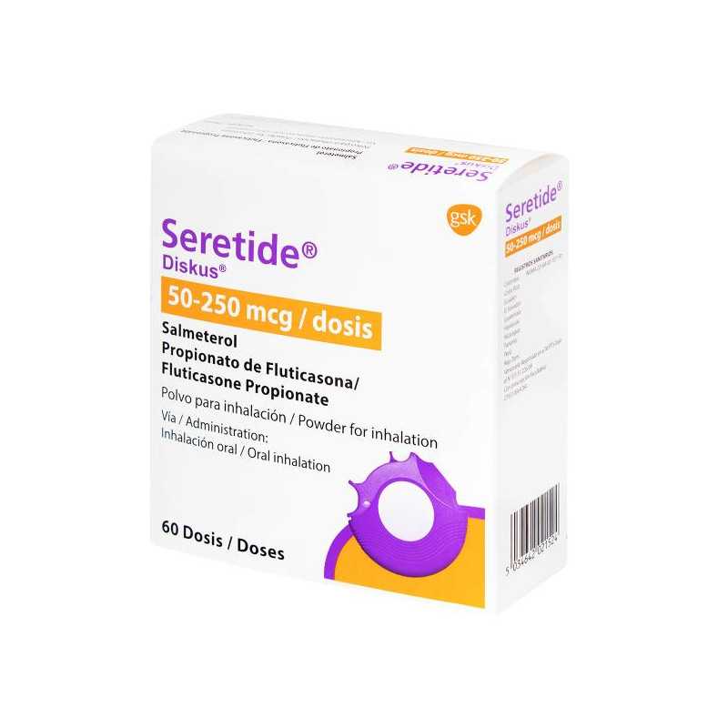 SERETIDE DISKUS 50/250MCG 60DOSIS(DA)(A) FLUTICASONA-SALMETEROL SERETIDE DISKUS 50/250MCG 60DOSIS(DA)(A) FLUTICASONA-SALMETEROL