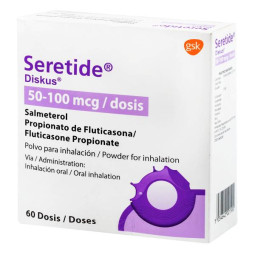 SERETIDE DISKUS 50/100 MCG 60 DOSIS(A)(M FLUTICASONA-SALMETEROL