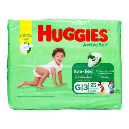 PAN.HUGGIES ACTIVE SEC ET.3 GDE 25 UNDS 