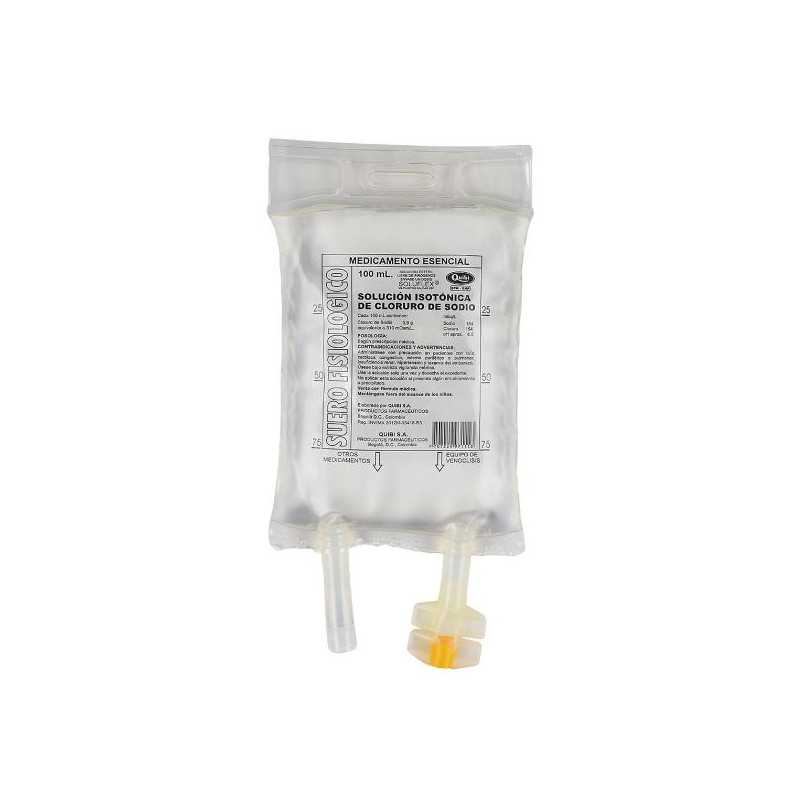 SUERO FISIOLOGICO QUIBI BOLSA 100 ML CLORURO DE SODIO