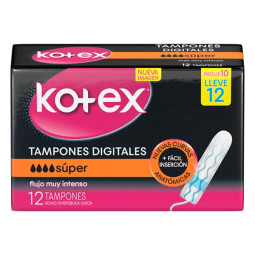 TAMPON KOTEX EVOLUTION SUPER 12 UDS TAMPONES