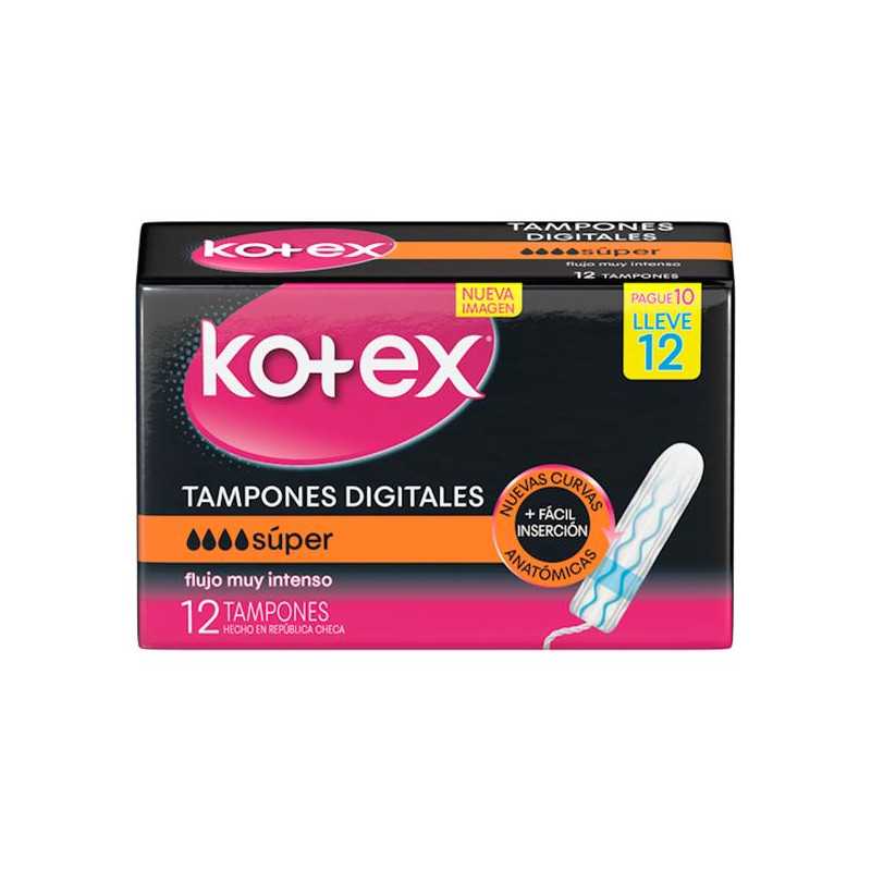 TAMPON KOTEX EVOLUTION SUPER 12 UDS TAMPONES
