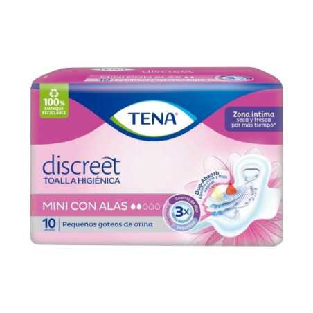 TOA.TENA MUJER MINI ALAS 10 UDS PANALES INCONTINENCIA